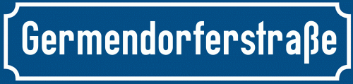 Straßenschild Germendorferstraße zum kostenlosen Download