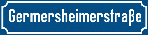 Straßenschild Germersheimerstraße