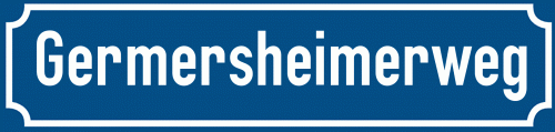Straßenschild Germersheimerweg
