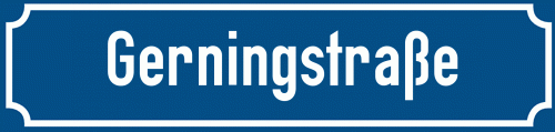 Straßenschild Gerningstraße