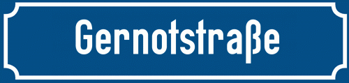 Straßenschild Gernotstraße zum kostenlosen Download