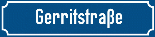 Straßenschild Gerritstraße