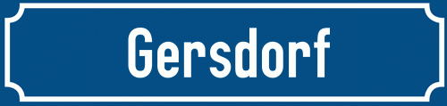 Straßenschild Gersdorf zum kostenlosen Download