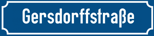 Straßenschild Gersdorffstraße