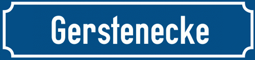 Straßenschild Gerstenecke