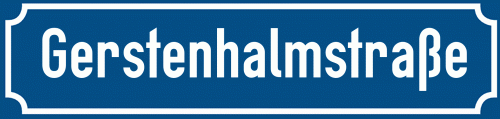 Straßenschild Gerstenhalmstraße