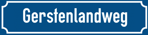 Straßenschild Gerstenlandweg
