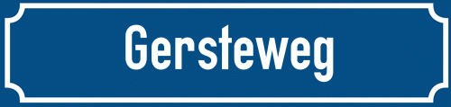 Straßenschild Gersteweg