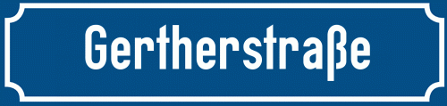 Straßenschild Gertherstraße