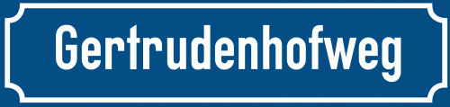 Straßenschild Gertrudenhofweg