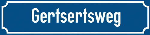 Straßenschild Gertsertsweg