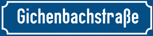 Straßenschild Gichenbachstraße