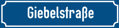 Straßenschild Giebelstraße