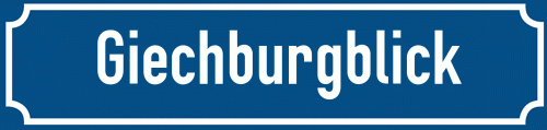 Straßenschild Giechburgblick