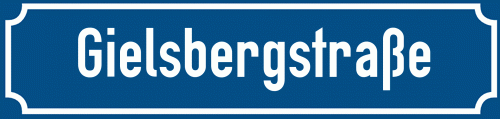 Straßenschild Gielsbergstraße
