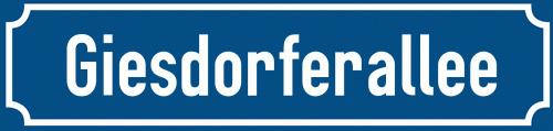 Straßenschild Giesdorferallee