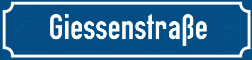 Straßenschild Giessenstraße