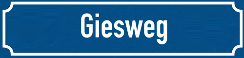 Straßenschild Giesweg