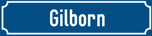 Straßenschild Gilborn