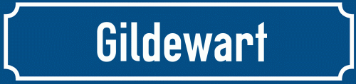 Straßenschild Gildewart