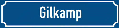Straßenschild Gilkamp
