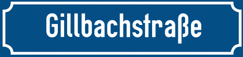Straßenschild Gillbachstraße