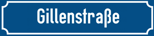 Straßenschild Gillenstraße