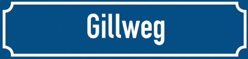 Straßenschild Gillweg