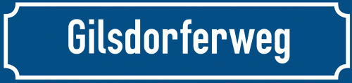 Straßenschild Gilsdorferweg