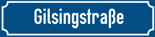 Straßenschild Gilsingstraße