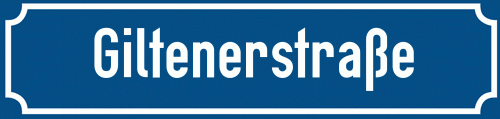Straßenschild Giltenerstraße