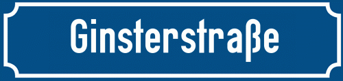 Straßenschild Ginsterstraße