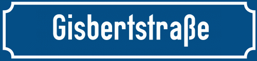 Straßenschild Gisbertstraße