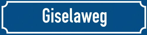 Straßenschild Giselaweg