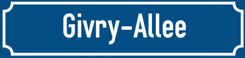 Straßenschild Givry-Allee