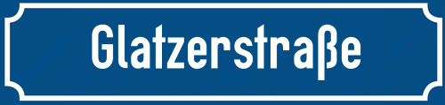 Straßenschild Glatzerstraße