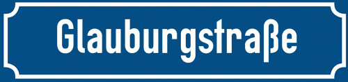 Straßenschild Glauburgstraße