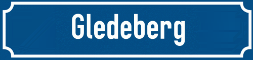 Straßenschild Gledeberg