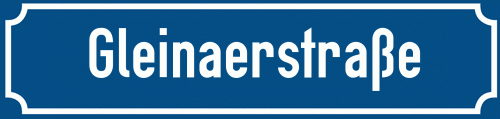 Straßenschild Gleinaerstraße