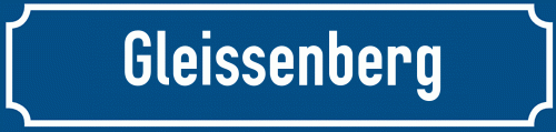 Straßenschild Gleissenberg