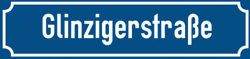 Straßenschild Glinzigerstraße