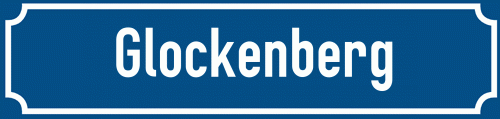 Straßenschild Glockenberg