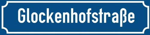 Straßenschild Glockenhofstraße
