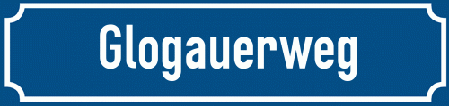 Straßenschild Glogauerweg