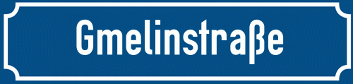 Straßenschild Gmelinstraße