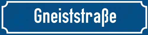 Straßenschild Gneiststraße