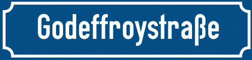 Straßenschild Godeffroystraße
