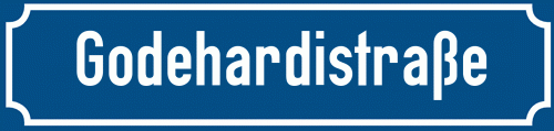 Straßenschild Godehardistraße zum kostenlosen Download