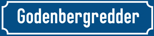 Straßenschild Godenbergredder