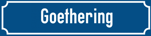 Straßenschild Goethering zum kostenlosen Download